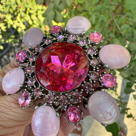 STUNNING GERARD YOSCA VINTAGE BROOCH PENDANT - Picture 2 of 4